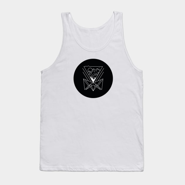 Symmetrical Mountain Landscape Illustration Tank Top by Srankez-Couron